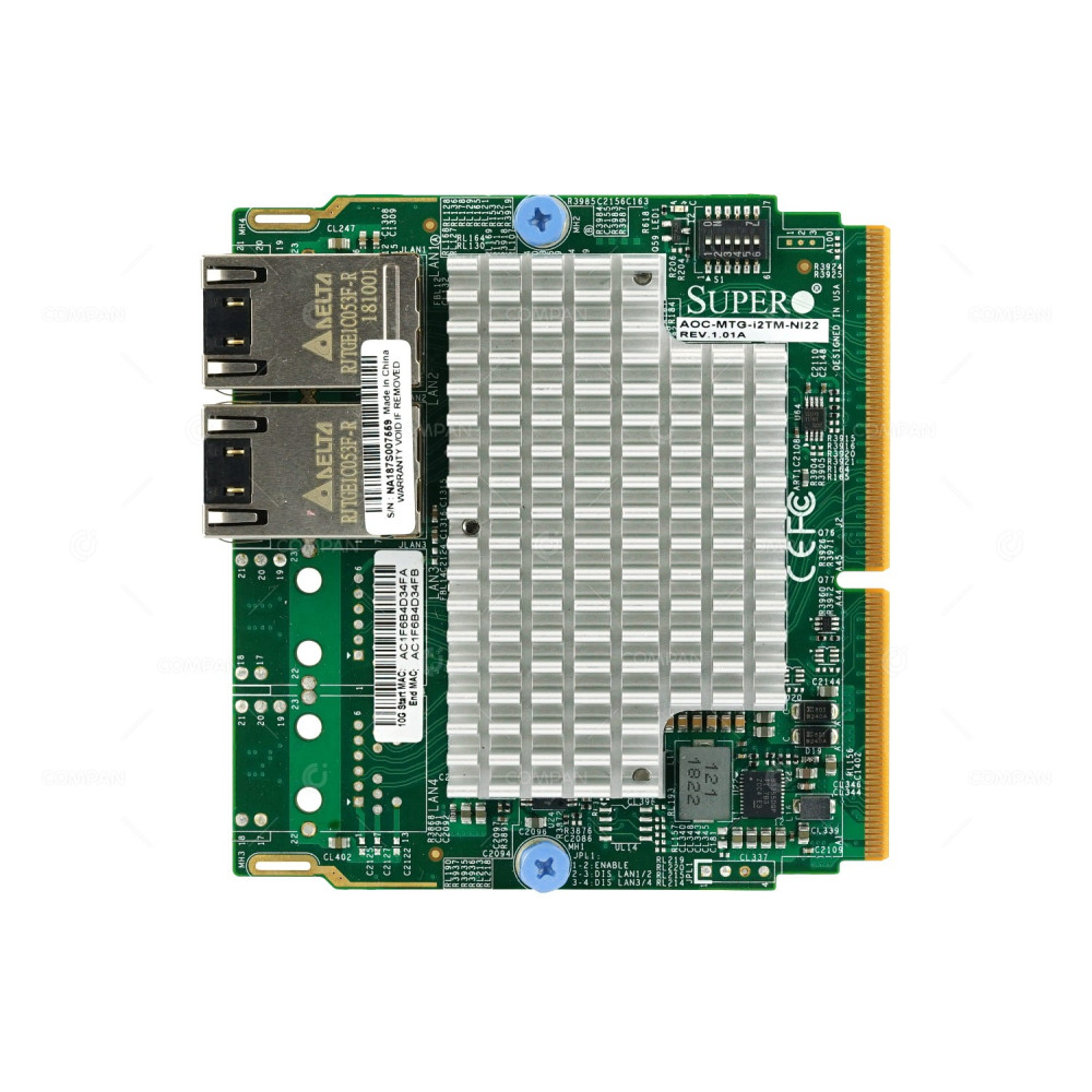 AOC-MTG-I2TM-NI22 SUPERMICRO 2PORT 10G ETHERNET ADD-ON CARD FOR NX-TDT-2NL3-G6